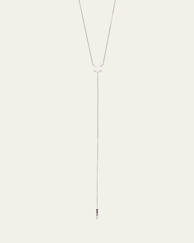 The Anima Round Pie-Cut Diamond Necklace in 18K White Gold